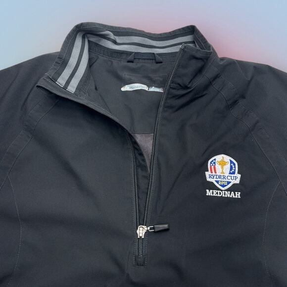 RUDER CUP 2017 MEDINAH Men’s Small Black Short Sleeve Windshirt - Picture 5 of 5